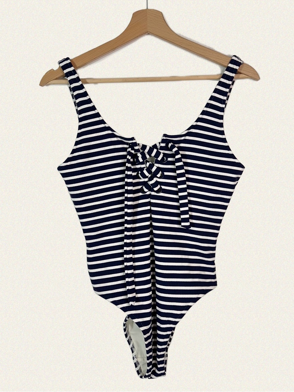 Aerie Grommet Scoop Ribbed One Piece Swimsuit - Picture 5 of 8